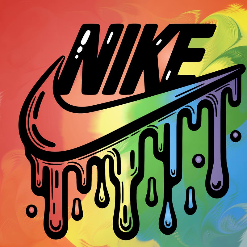 dripping nike logo