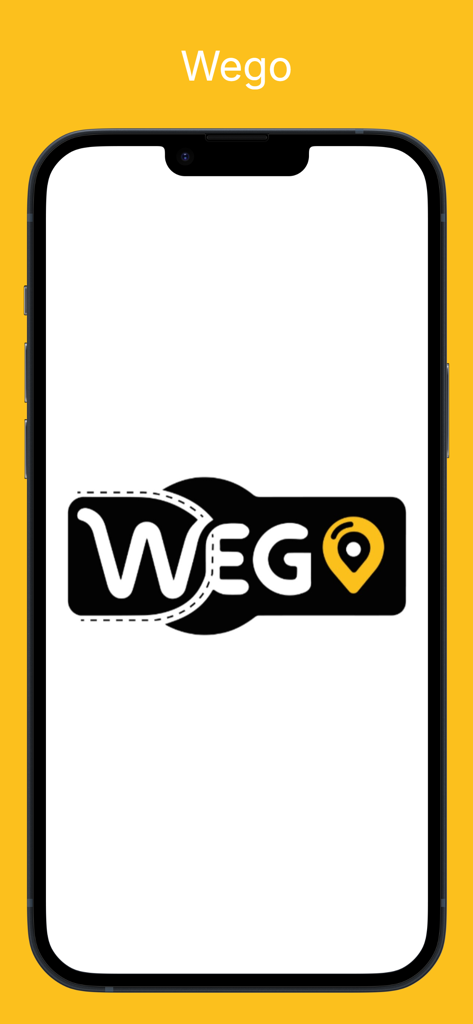 Wego pasajeros - Écran de démarrage de l'application de transport Wego pasajeros montrant le logo sur un iPhone