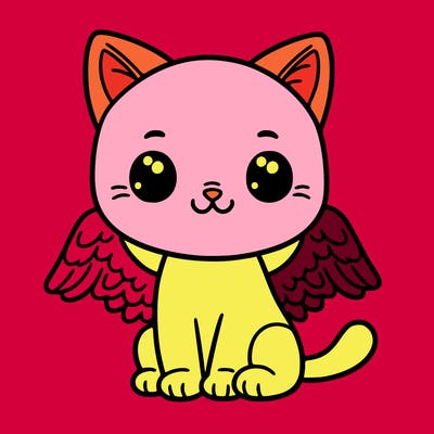cat with wings