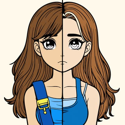 realistic girl split