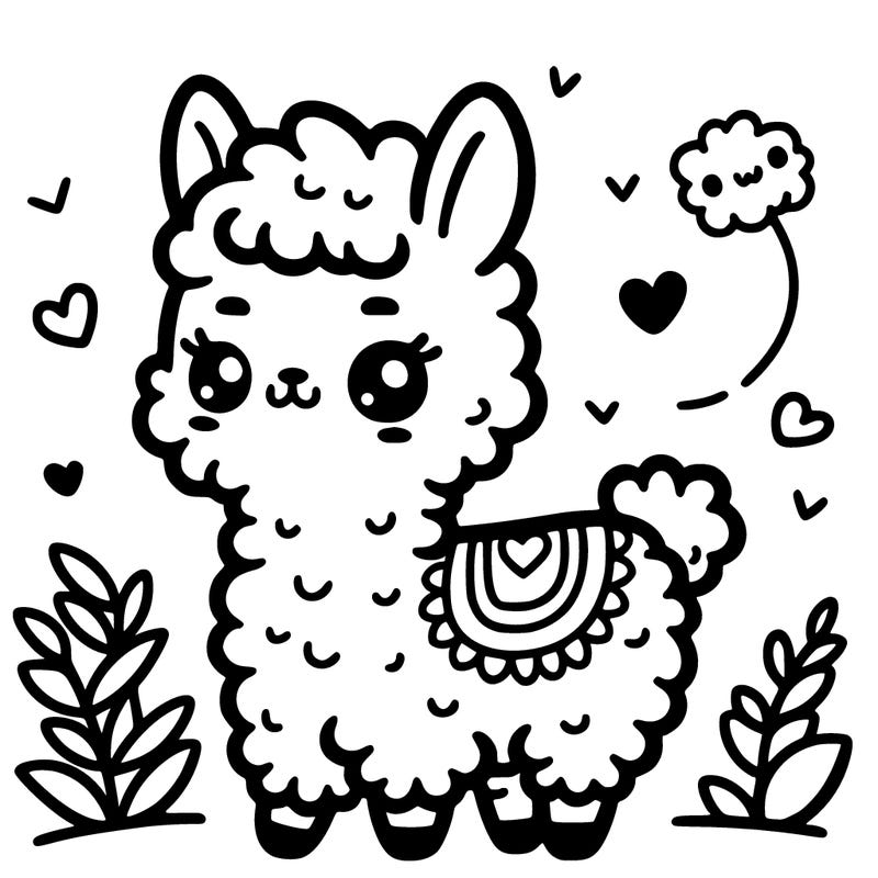 cute kawaii llama