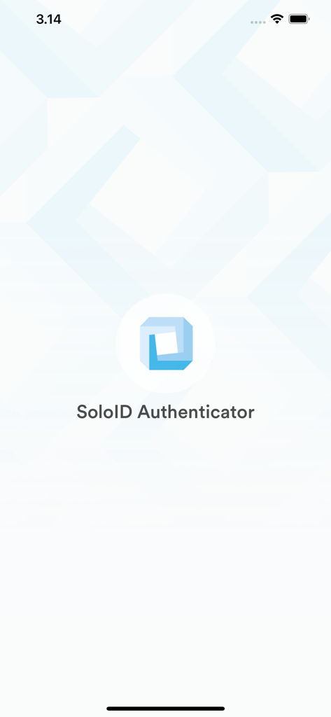 SoloID Authenticator - SoloID Authenticator app splash screen with logo and name