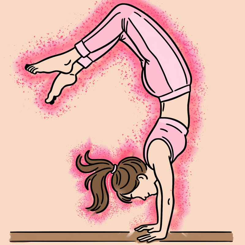 woman doing a backflip