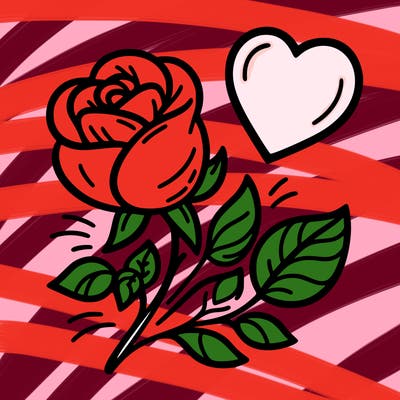 rose and heart