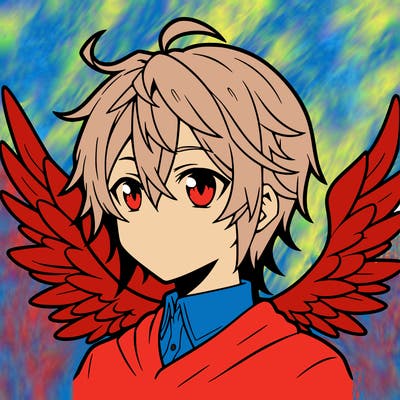 anime boy with wings