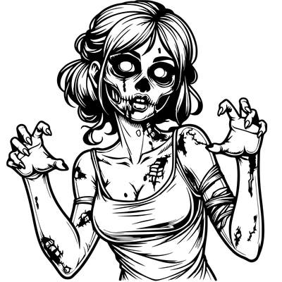 realistic zombie girl