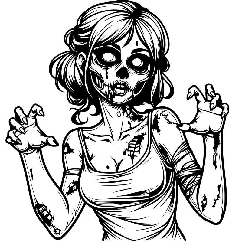 realistic zombie girl