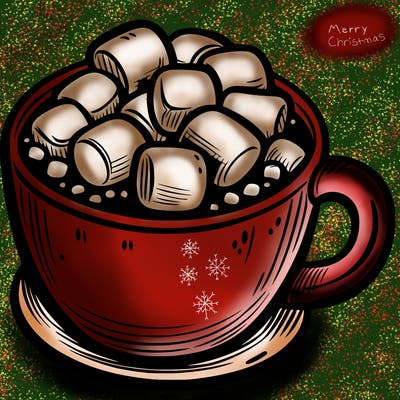 hot cocoa with marshmallows