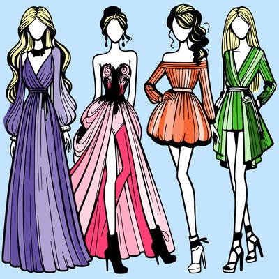 fashion models dresses