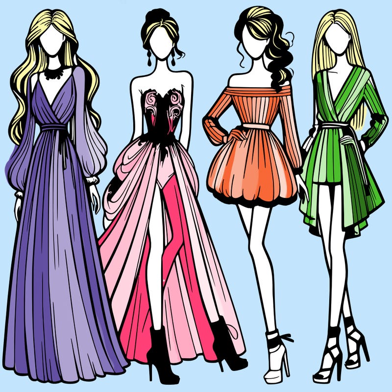 fashion models dresses