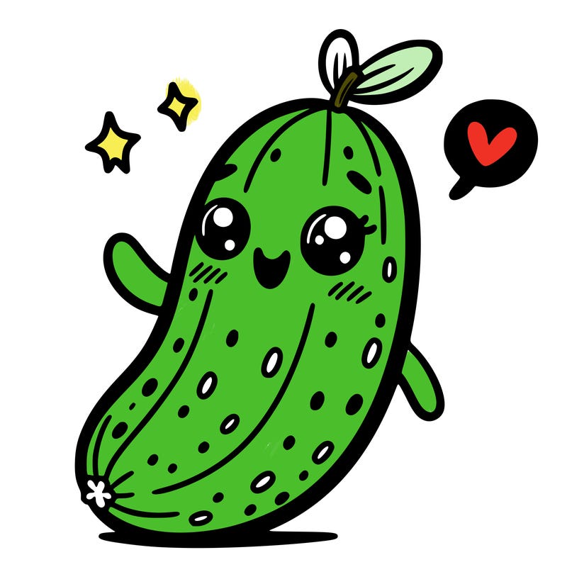 cute, cucumber