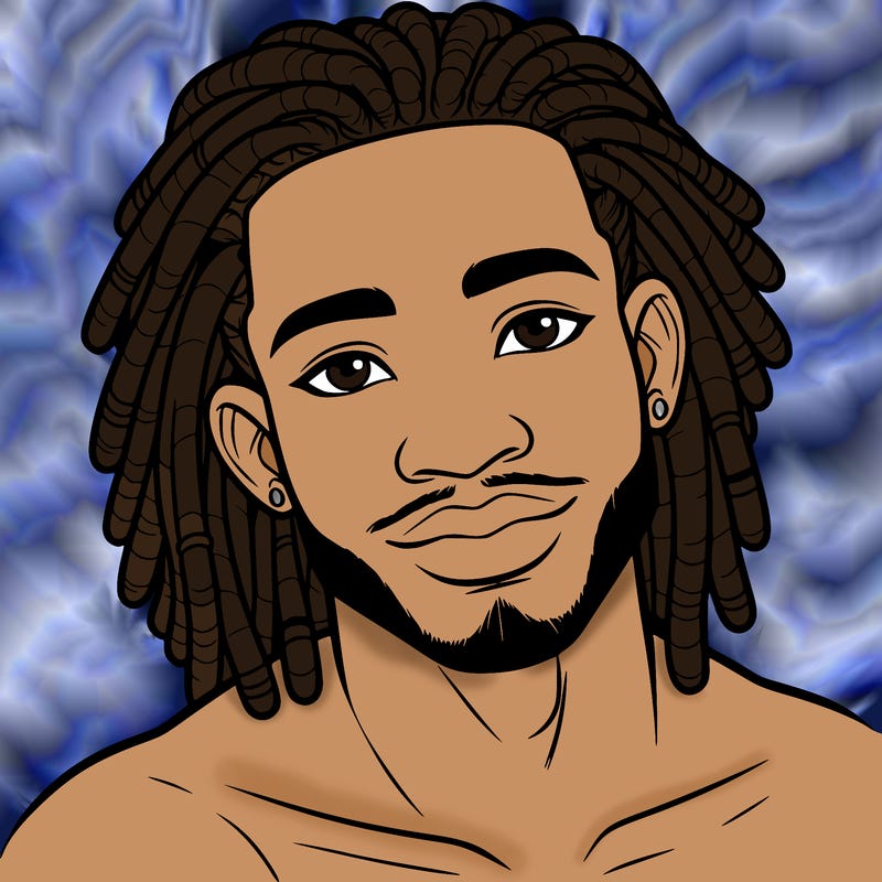 beautiful african american man with dreads