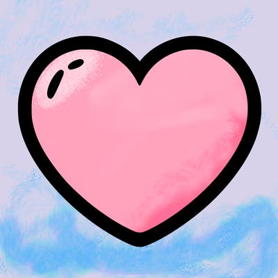 a blank heart