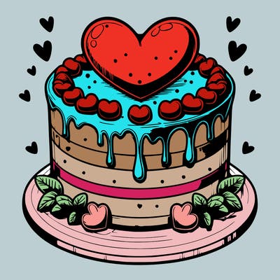 realistic heart cake