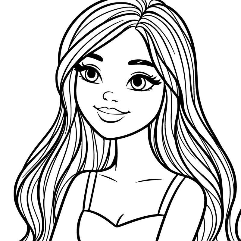 woman with long hair