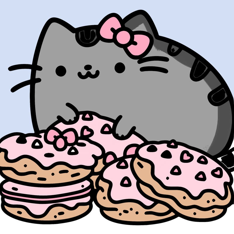 pusheen and cookies