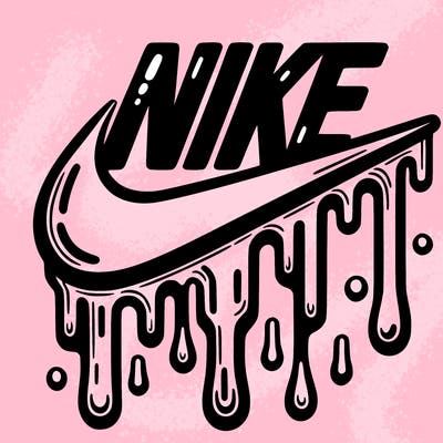 dripping nike logo