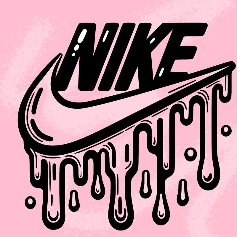 dripping nike logo