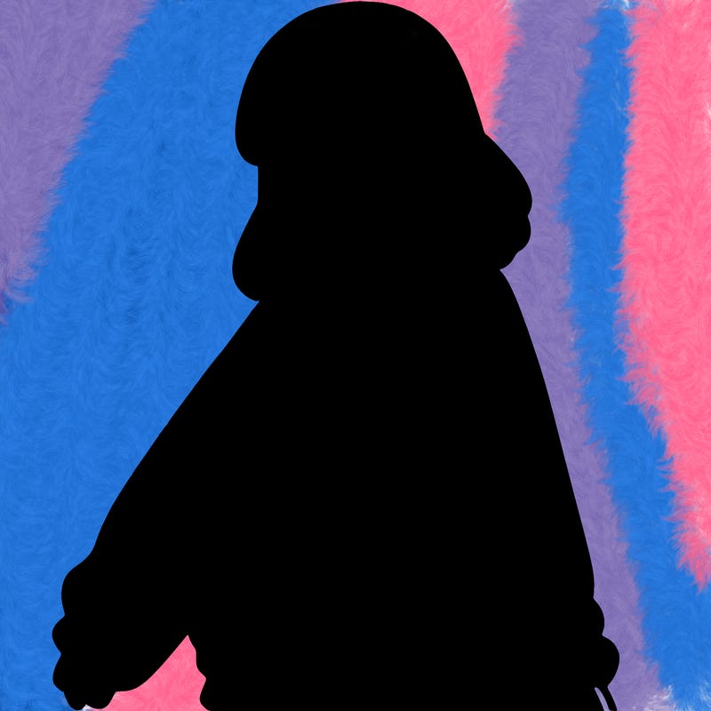 girl wearing frogging sweatshirt