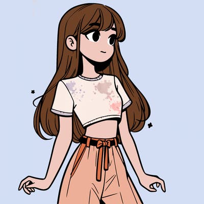 girl in a cute crop top