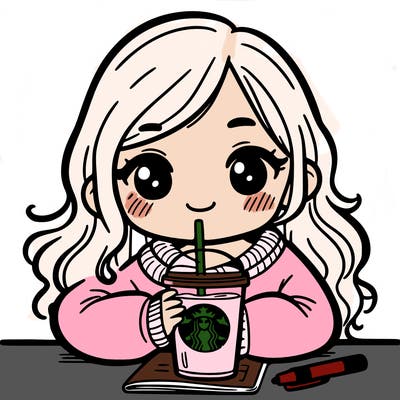 a girl drinking starbucks