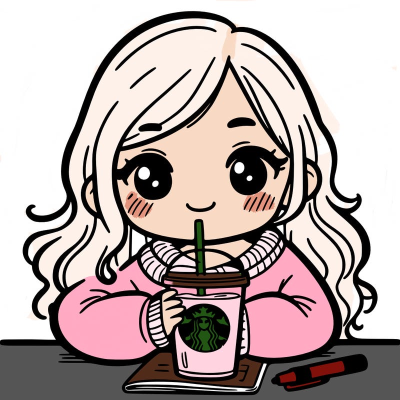 a girl drinking starbucks