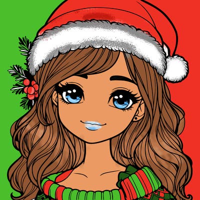 realistic christmas girl