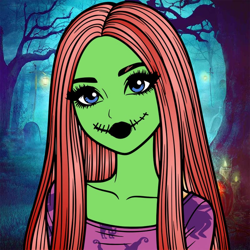 realistic girl with straight and long hair