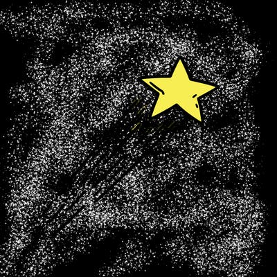 a shooting star in the sky