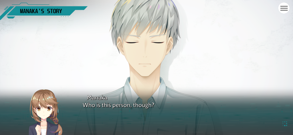 PARQUET - A screenshot from the visual novel PARQUET featuring character dialogue from Manakas story.