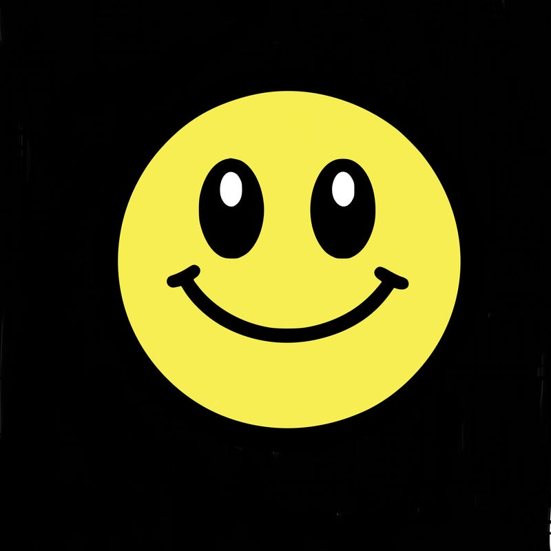 smiley face cityscape
