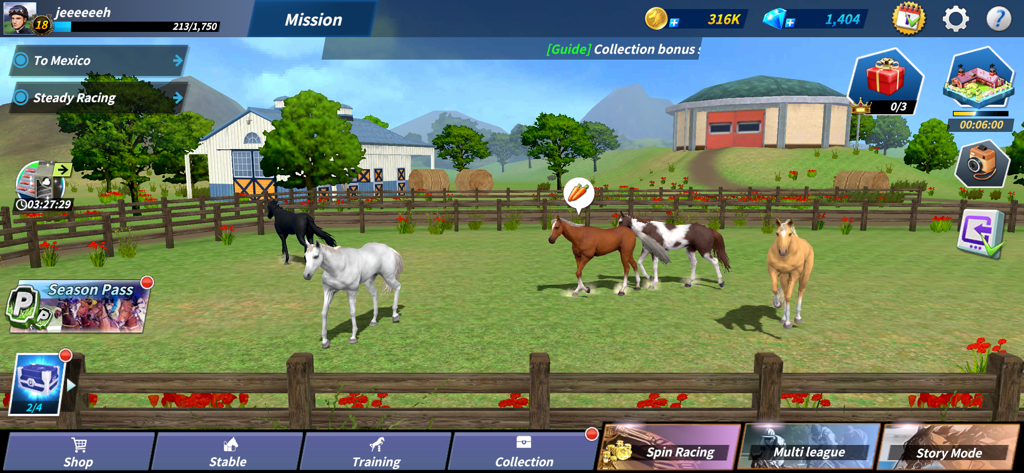 Derby Life - Diverse horses in a paddock at a realistic 3D ranch in Derby Life