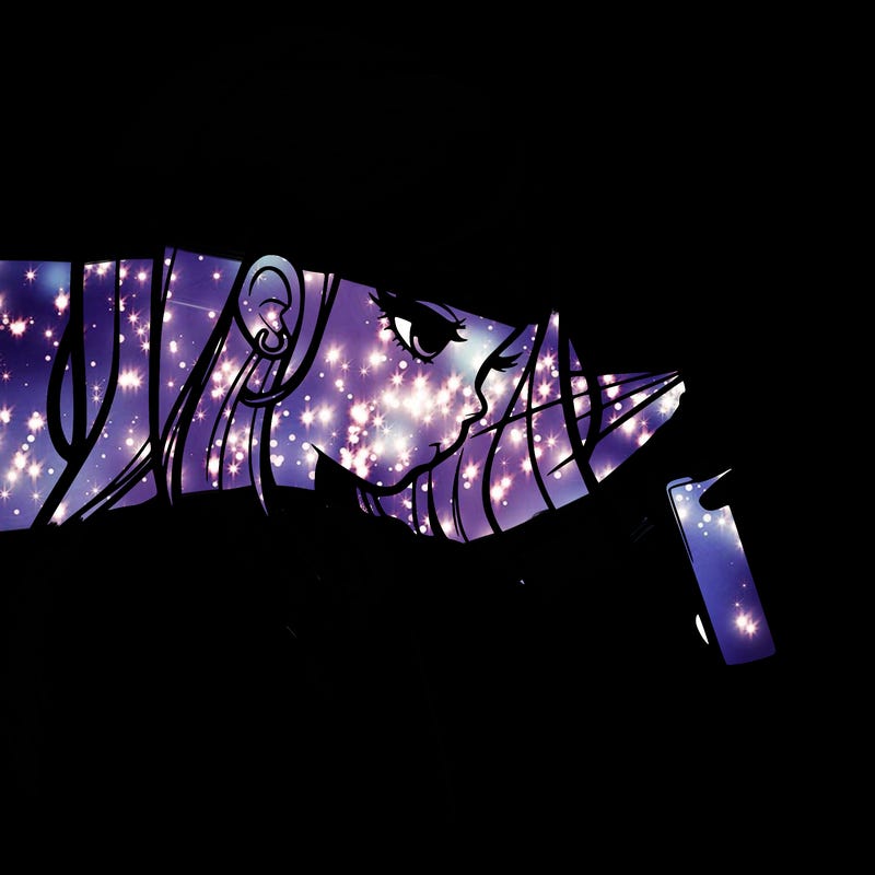 a realistic girl spray painting