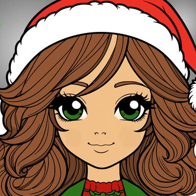 realistic christmas girl