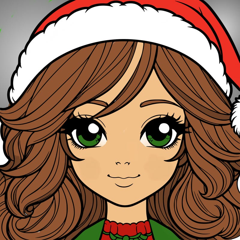 realistic christmas girl