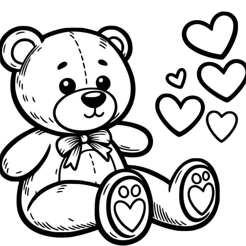 teddy bear with hearts
