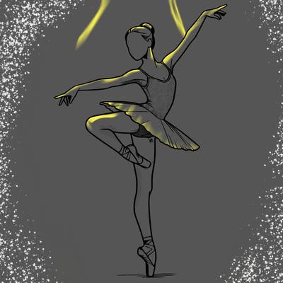 realistic person doing ballet