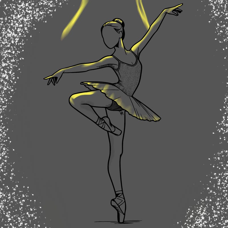 realistic person doing ballet