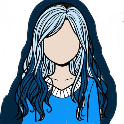 girl with hair but no face