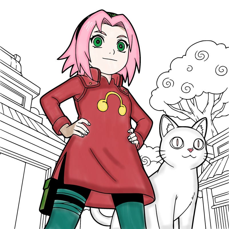 sakura from naruto but the kid sakura