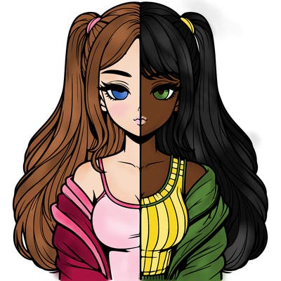 realistic girl split