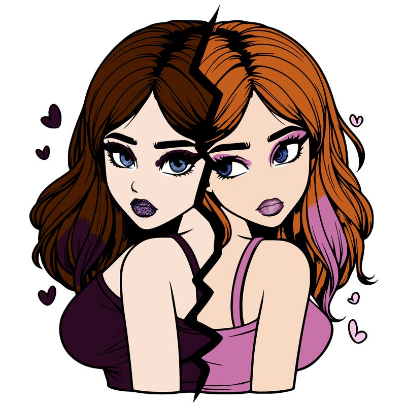 realistic girl split