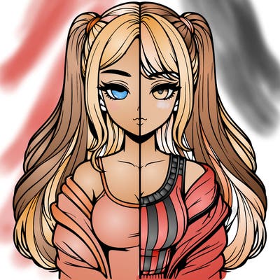 realistic girl split