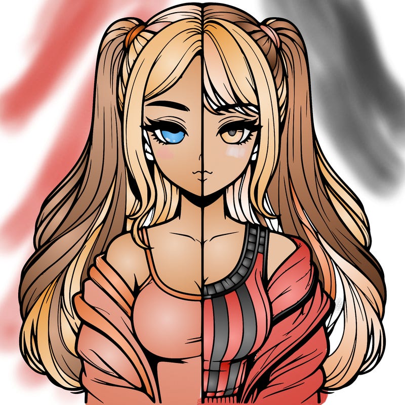 realistic girl split