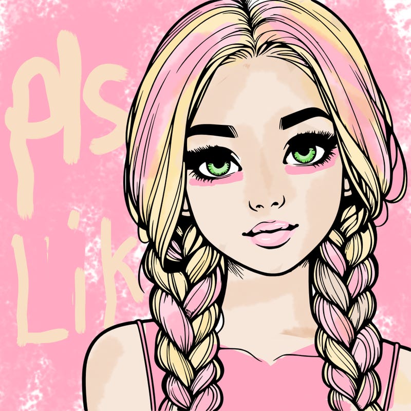 realistic girl with braids