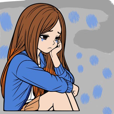 a realistic girl with depression