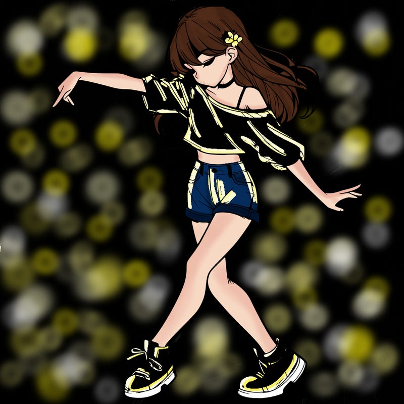 realistic girl danceing