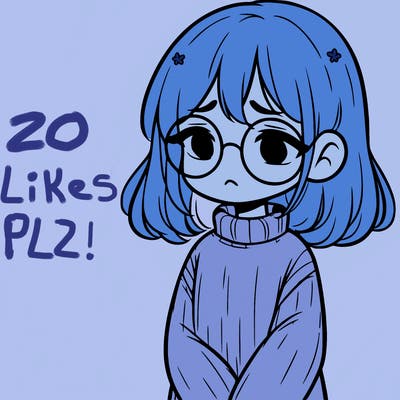 sad girl with glasses in a sweater