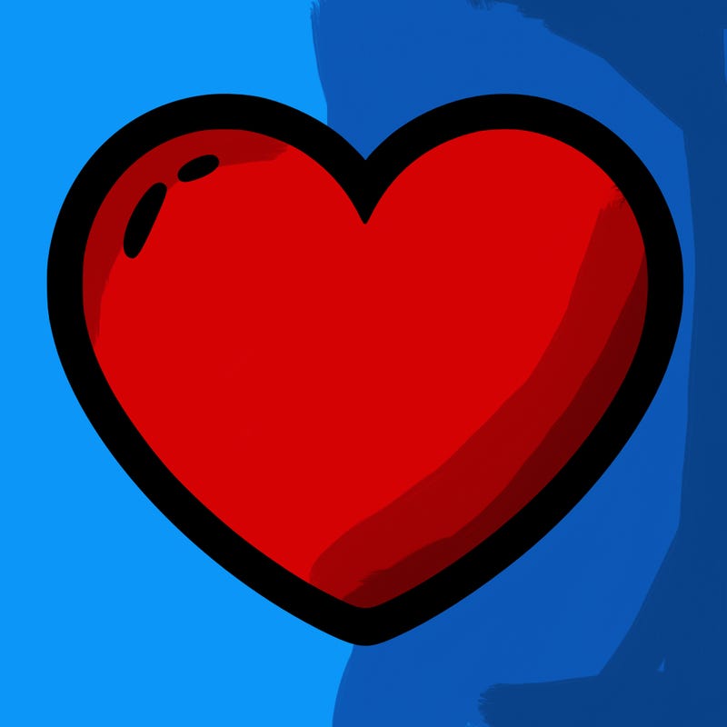 a blank heart