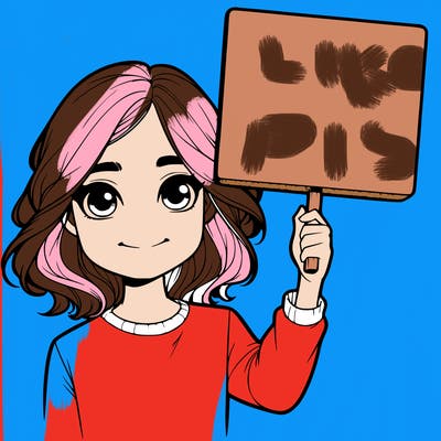 realistic girl holding up a sign